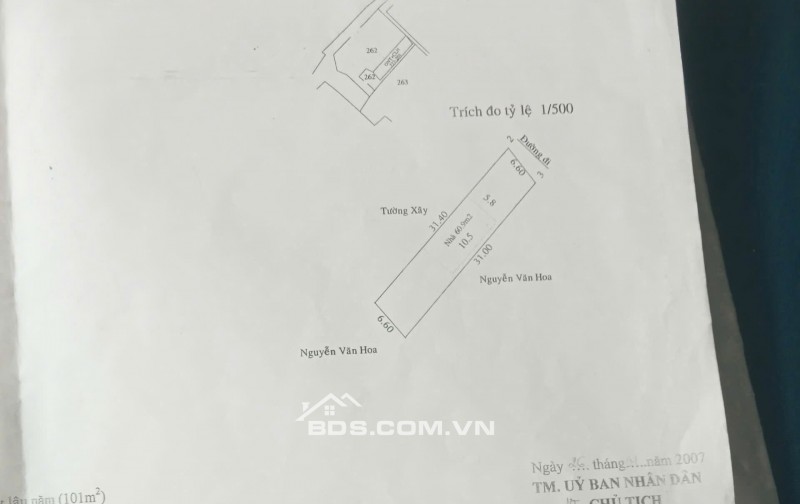 BÁN ĐẤT TẶNG NHÀ CẤP 4 TẠI THUẬN AN, BÌNH DƯƠNG,  Lh 0989833339